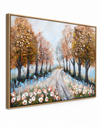Pathway to Peace Hand painting for Home & Wall Decoration Item (With Outer Floater Frame) (47x31.5 Inches)