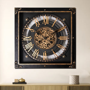 Journey of Hours  Luxury Designer Wall Clocks for the Home With Moving Gear Mechanism Buy Wall Clock Online (Steel Body)