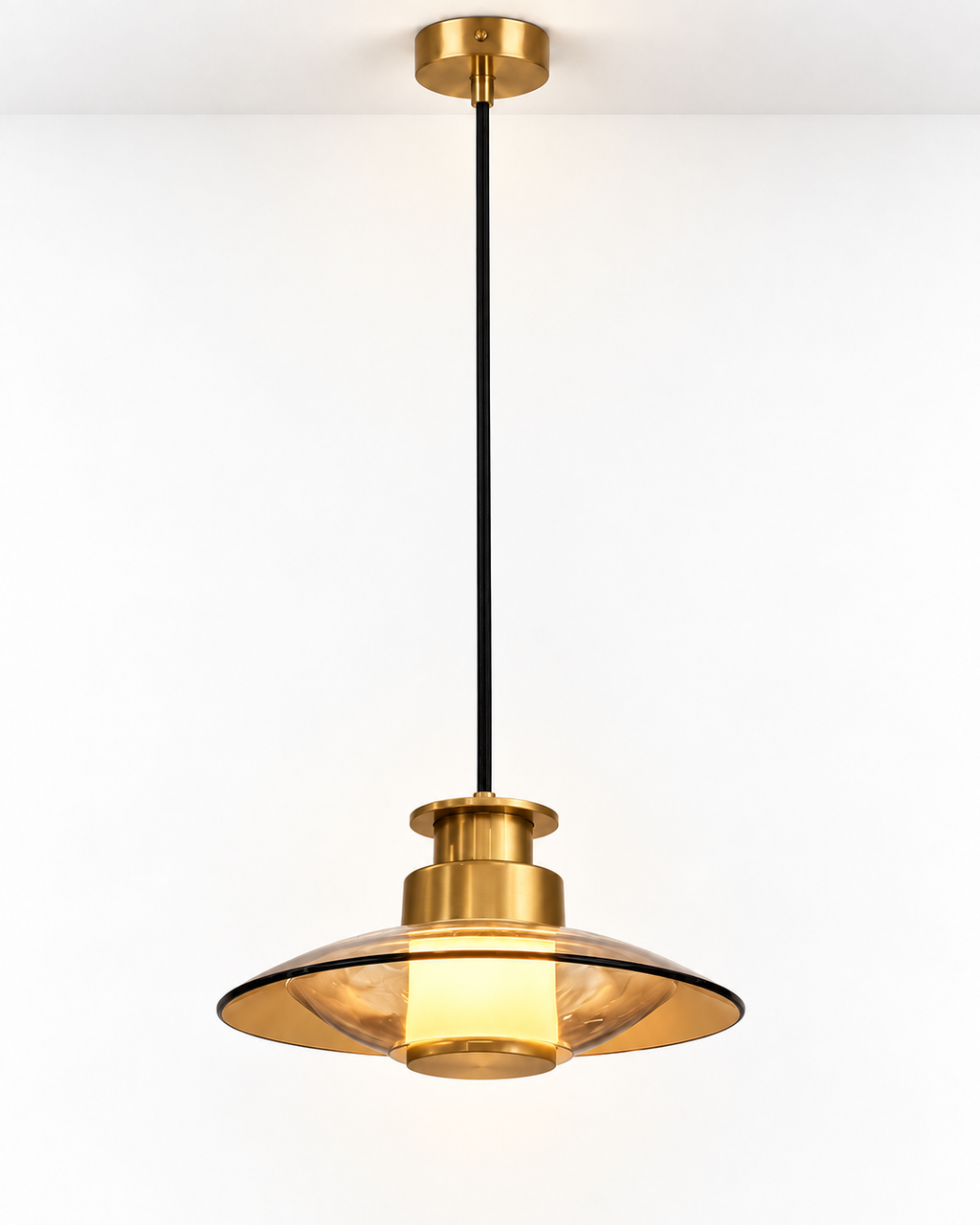 Golden Eclipse Pendant Light For Living Room & Home Decoration item - Amber