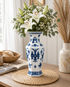Scholar’s Treasures Decorative Vase & Showpiece for Home & Item for Home Decoration (Blue Pottery)