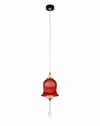 Crystal Bell Pendant Light For Living Room & Home Decoration item -Orange