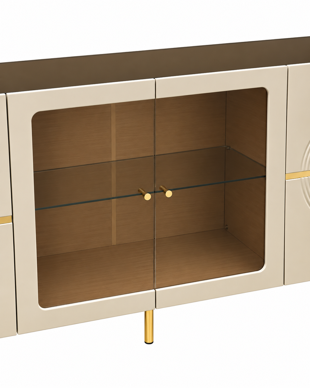 Crownline Storage Cabinet and Console Table For Home & Crockery Storage Cabinet / Crockery Unit