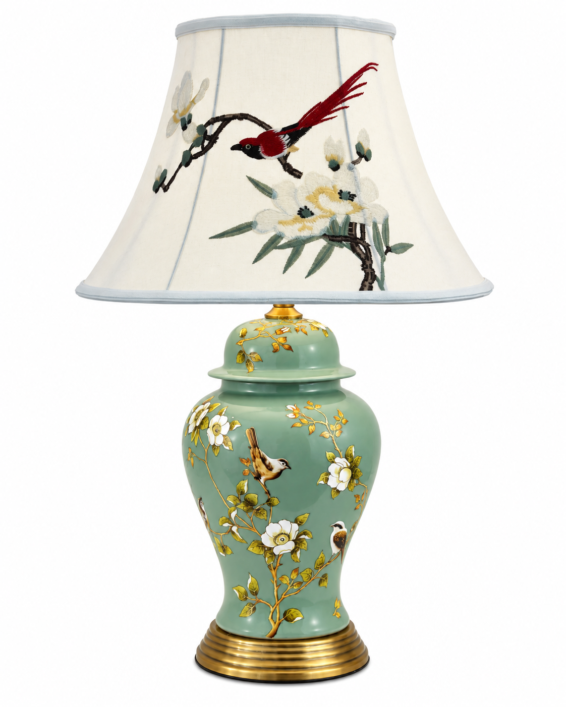 Blossom Elegance Table Lamp For Home (Bird Shade)