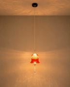 Crystal Bell Pendant Light For Living Room & Home Decoration item -Orange