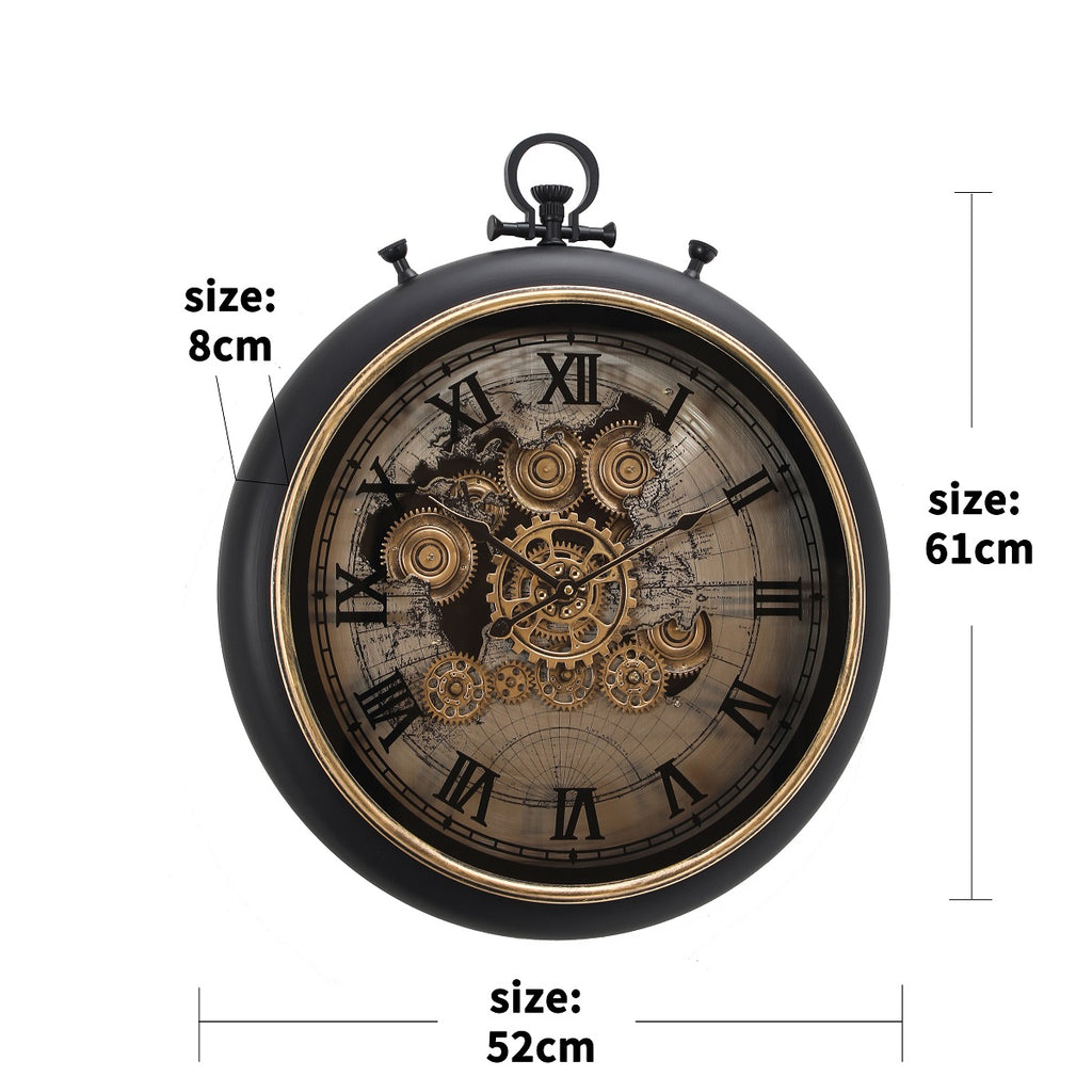 Time Sypher Luxury Designer Wall Clock With Moving Gear Mechanism Buy Wall Clock Online(Steel Body)