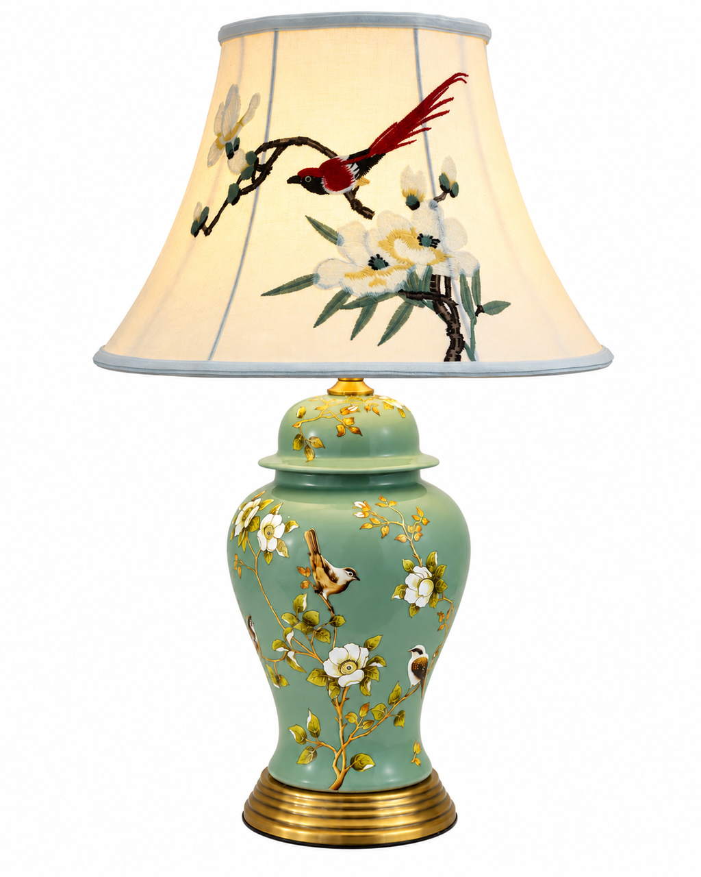 Blossom Elegance Table Lamp For Home (Bird Shade)