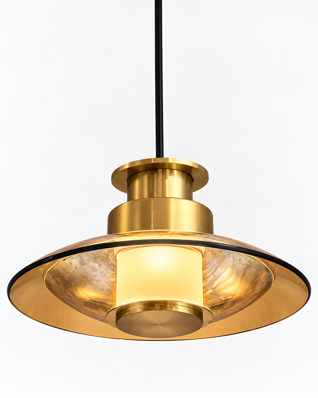 Golden Eclipse Pendant Light For Living Room & Home Decoration item - Amber