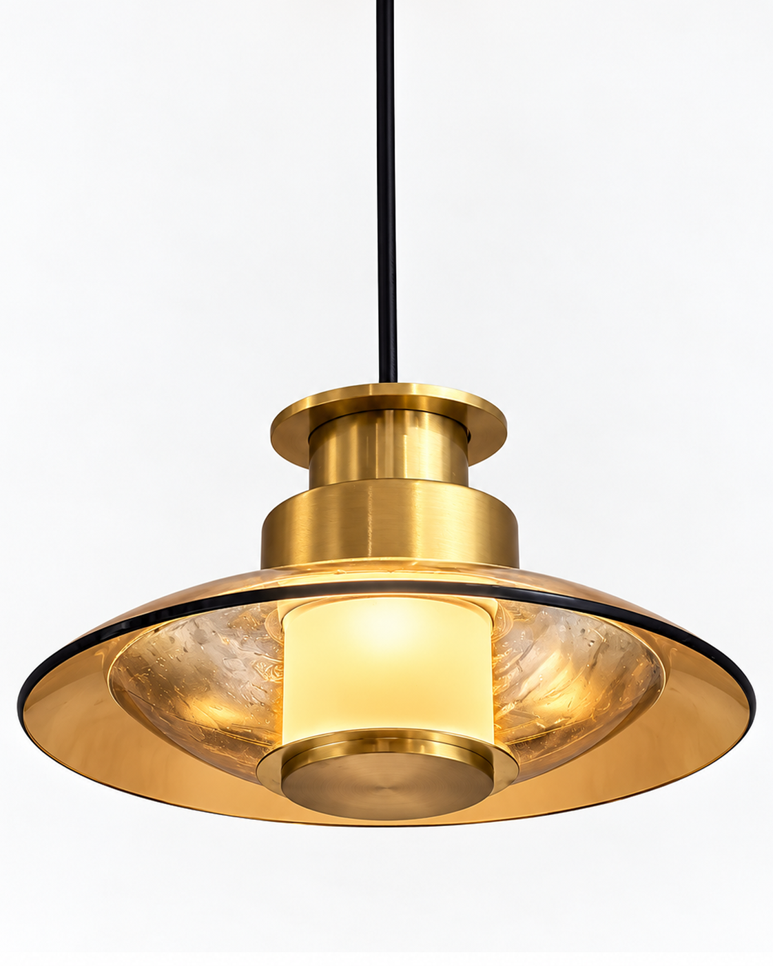 Golden Eclipse Pendant Light For Living Room & Home Decoration item - Amber