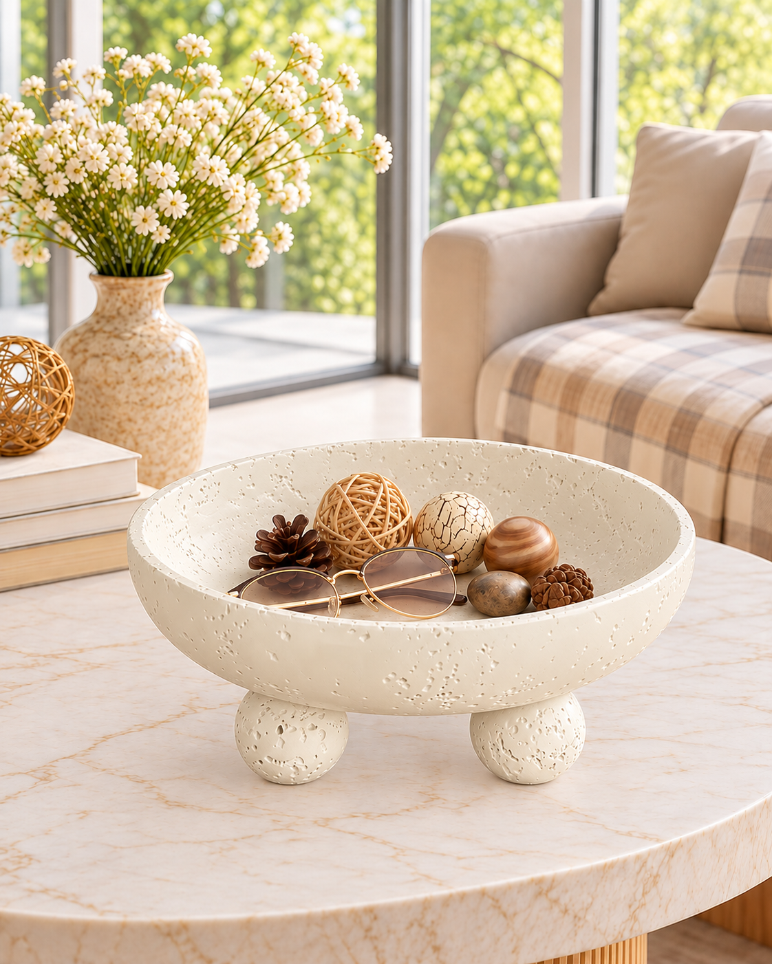 Sculpted Display Decorative Bowl & Item for Home Deocoration