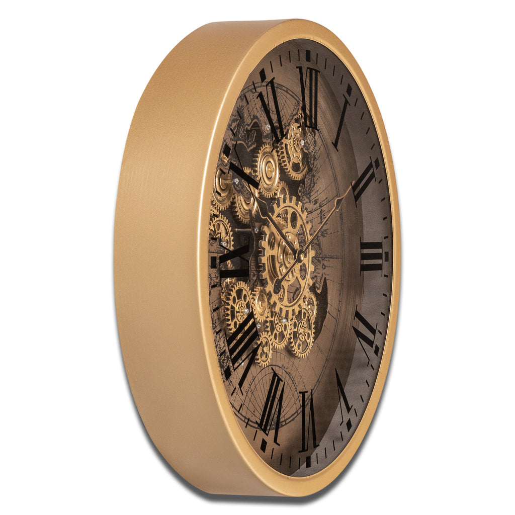 Phantom Dial Luxury Designer Watches Wall Clock For Living Room With Moving Gear Mechanism Buy Wall Clock Online - Medium (Steel Body)