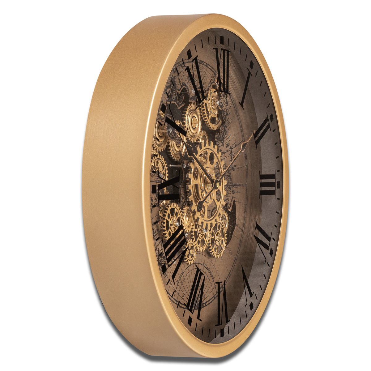 Phantom Dial Luxury Designer Watches Wall Clock For Living Room With Moving Gear Mechanism Buy Wall Clock Online - Medium (Steel Body)