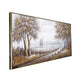 Winter Woodland Hand Paintings for Home (Comes With an Outer Floater Frame) (28x55 Inches)