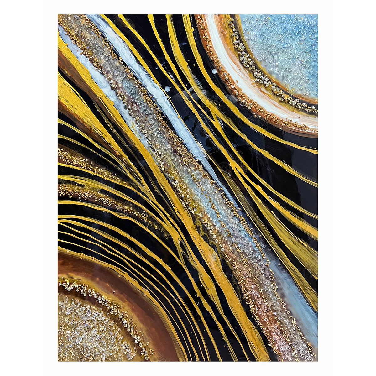 Mystic Mélange Resin Art  Wall Painting