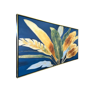 Tropical Elegance 100% Hand Painted Wall Painting & Wall Decor Item (With outer Floater Frame)