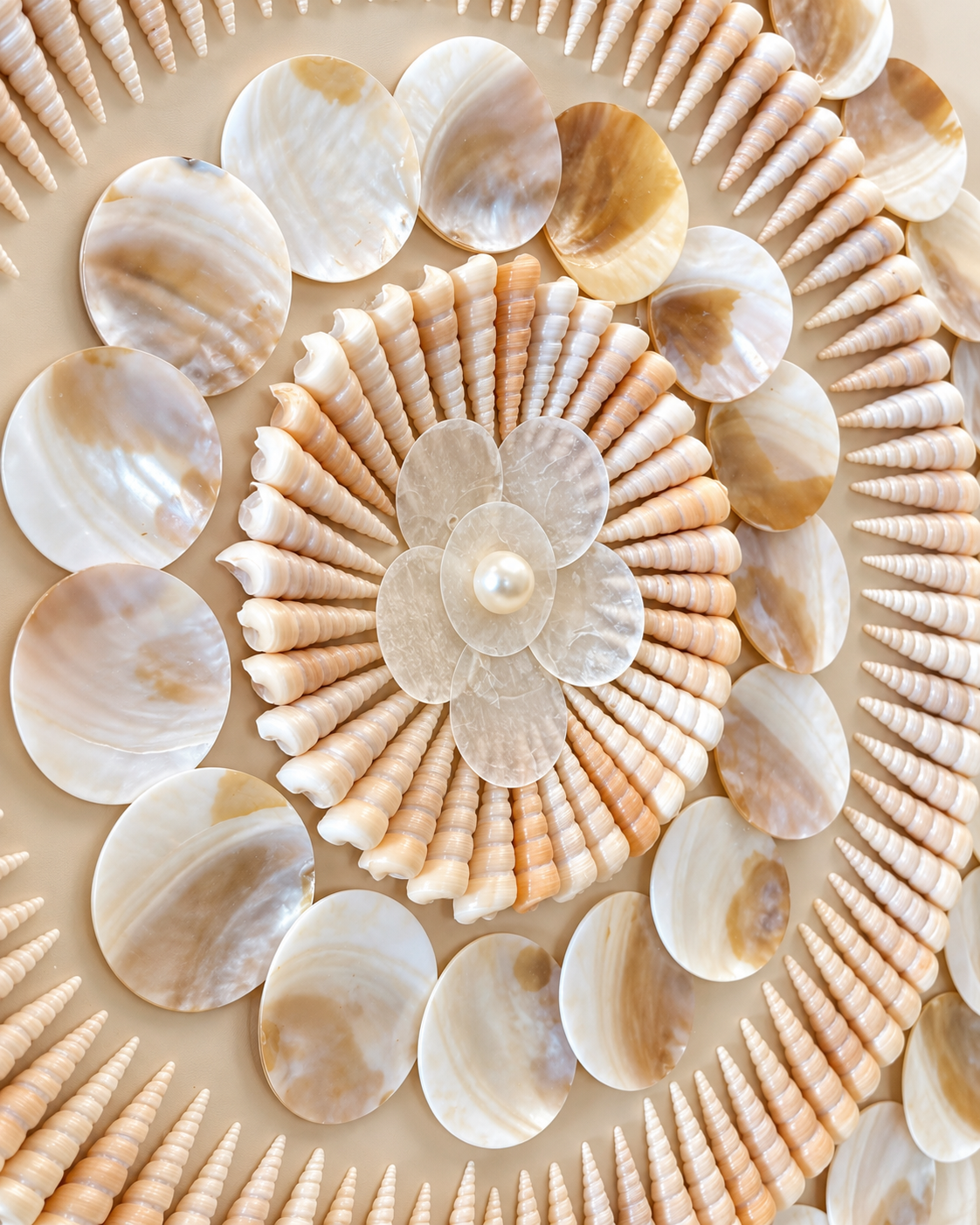 Shell Symphony Shadow Box Home Decoration Item