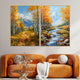 Autumn Pathways Framed Canvas Painting & Wall Decoration Item - Set of 2