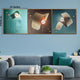Shimmering Spheres Crystal Glass Painting - Set of 3
