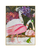 Nature’s Royalty by KATHRYN WHITE 100% Hand Wall Painting For Home (With Outer Floater Frame frame) ( 35.5 x 47 Inches )
