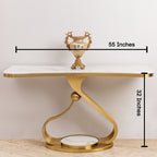 Aurelia Luxe Console Table For Home - Stainless Steel