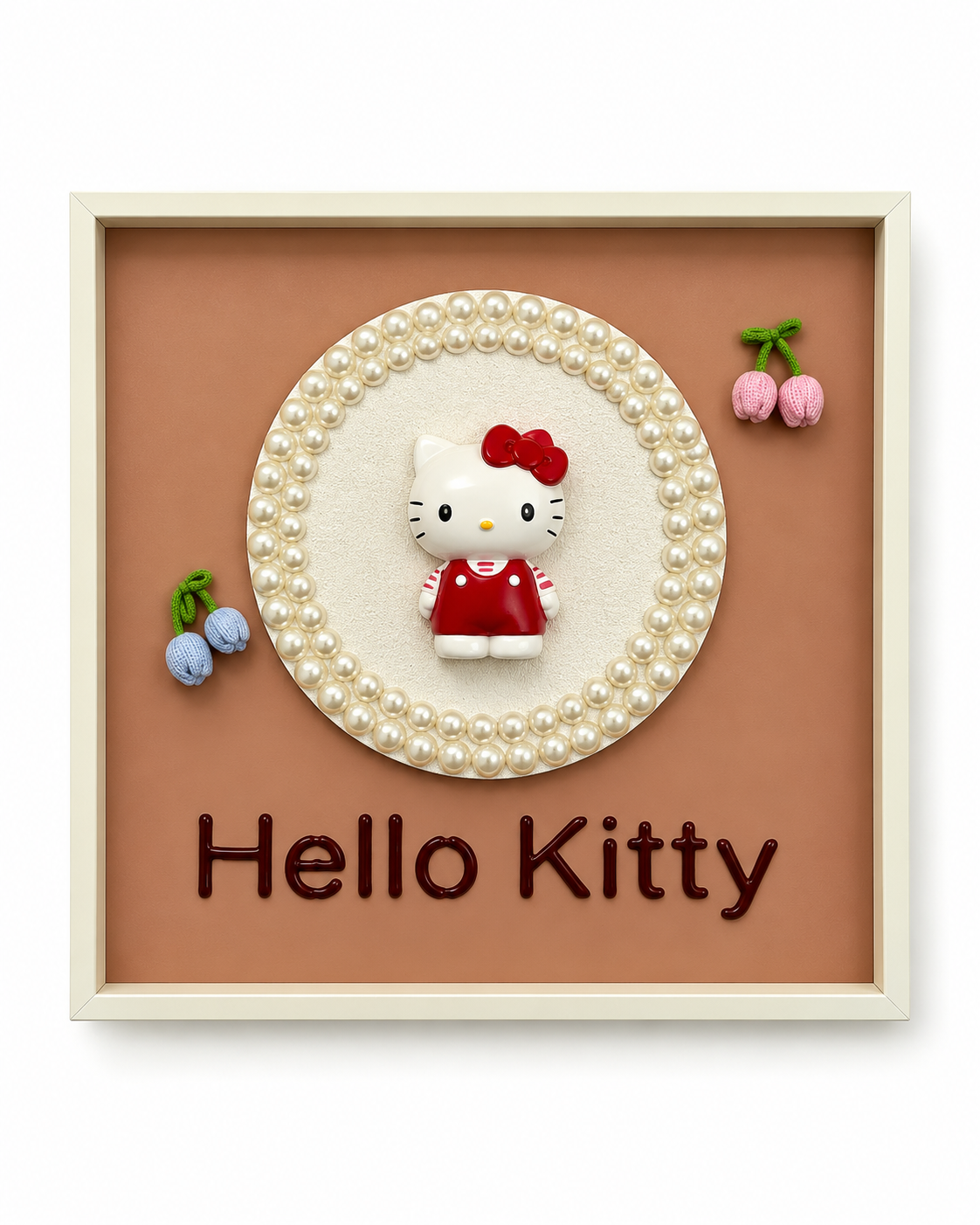 Hello Kitty Charm Pop Art Shadow Box and Kids Room Wall Decor items