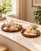 Luxe Harmony Serving Tray For Home - Set of 2
