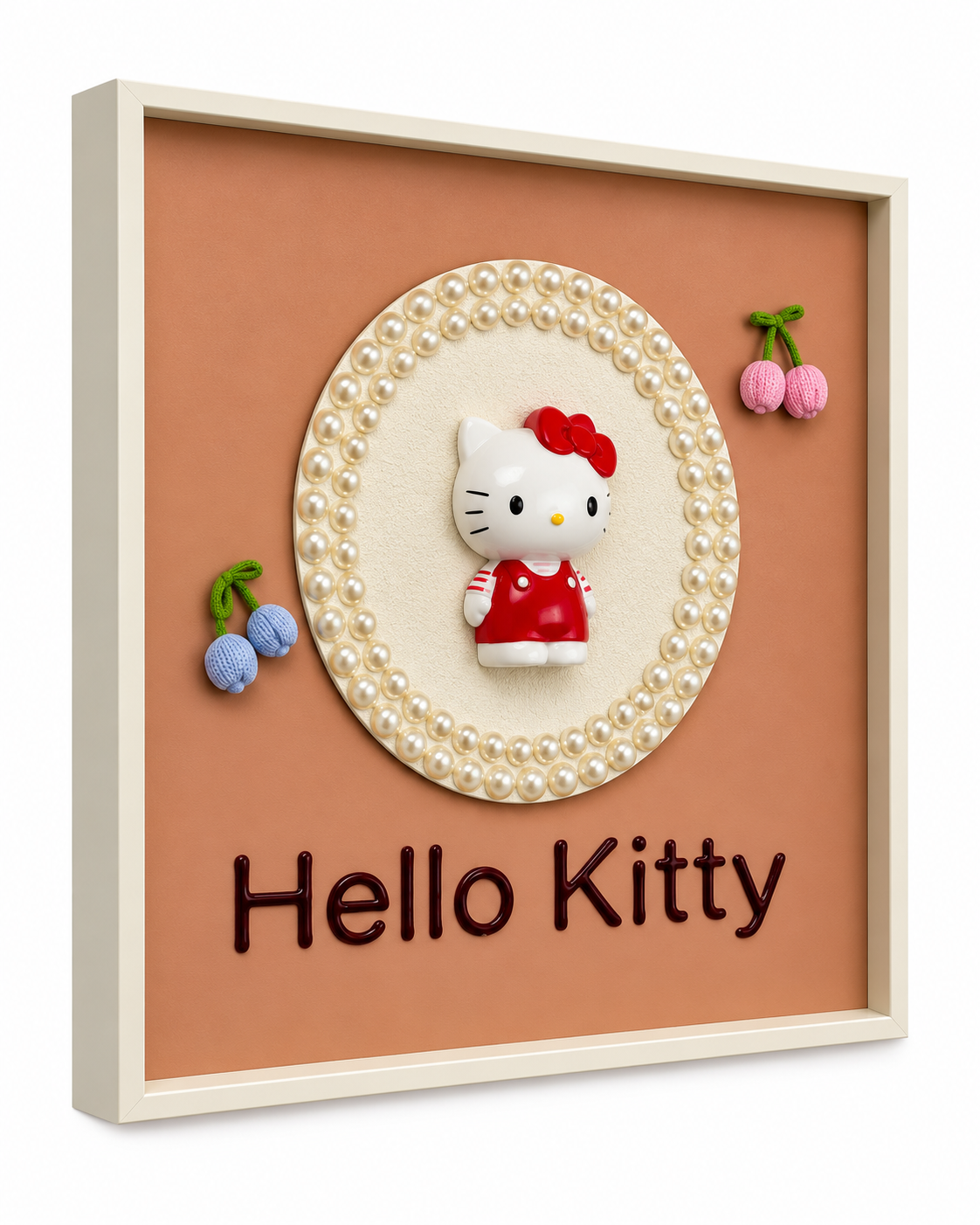 Hello Kitty Charm Pop Art Shadow Box and Kids Room Wall Decor items