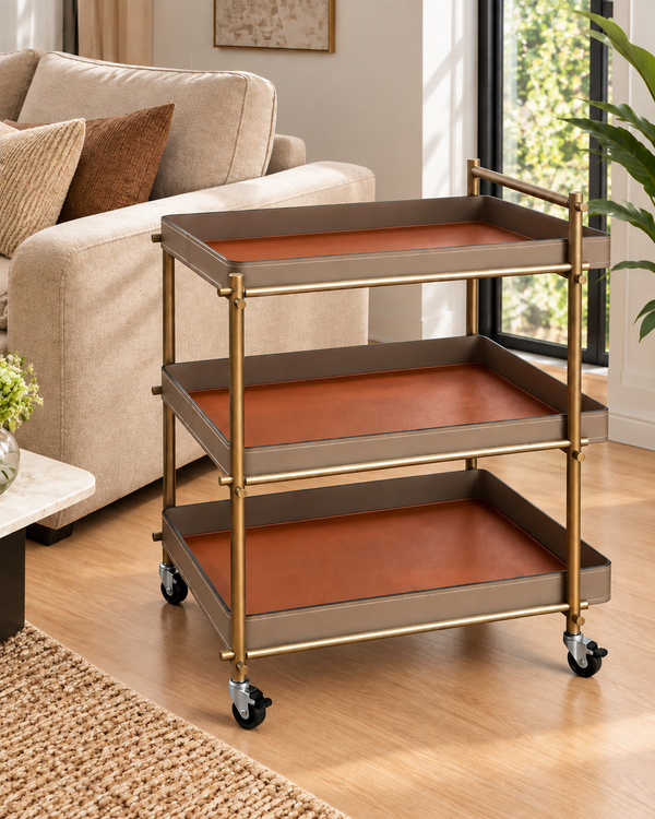 Verona Serving Bar Trolley for Home Bar & Dining Area
