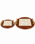 Luxe Harmony Serving Tray For Home - Set of 2