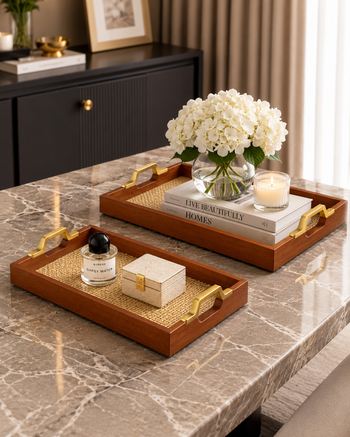 Urban Prestige Serving Tray For Home - Set of 2