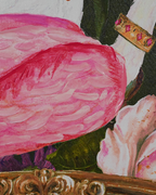 Nature’s Royalty by KATHRYN WHITE 100% Hand Wall Painting For Home (With Outer Floater Frame frame) ( 35.5 x 47 Inches )