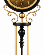 Majestic Time Luxury Designer Silent Movement Standing Clock With Moving Gear Mechanism (Steel Body)