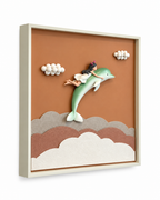 Dolphin Dreams Pop Art Shadow Box and Kids Room Wall Decor items