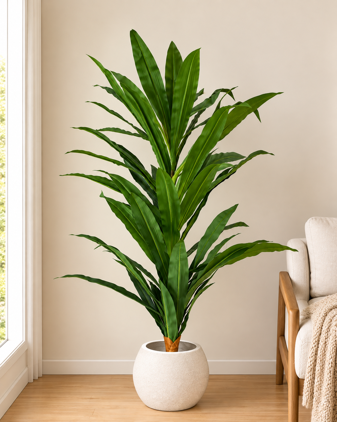 Paradise Cane Artificial Indoor Plant For Home ( 5.9 Feet ) (Natural Feel)