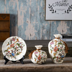 Florentine Harmony Ceramic Vase & Showpiece - Set of Three