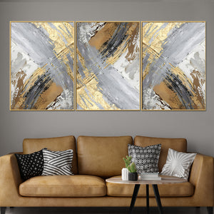 Abstract Fusion  Canvas Paintings - Set Of 3