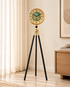Orion Timekeeper Tripod Base Luxury Designer Silent Movement Standing Clock With Moving Gear Mechanism