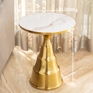 Golden Moon Glow Side Table For Living Room