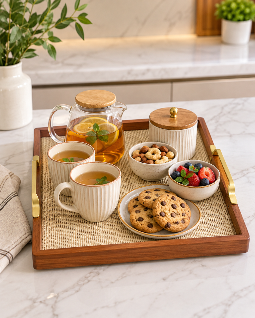 Classic Aura Serving Tray For Home - Big