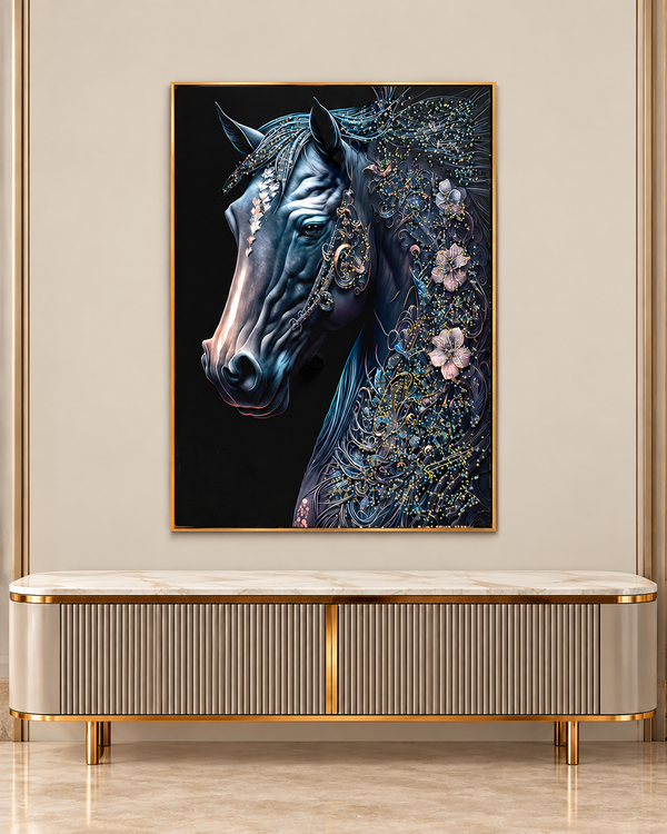 Nature's Poetry Crystal Glass Painting modern Art