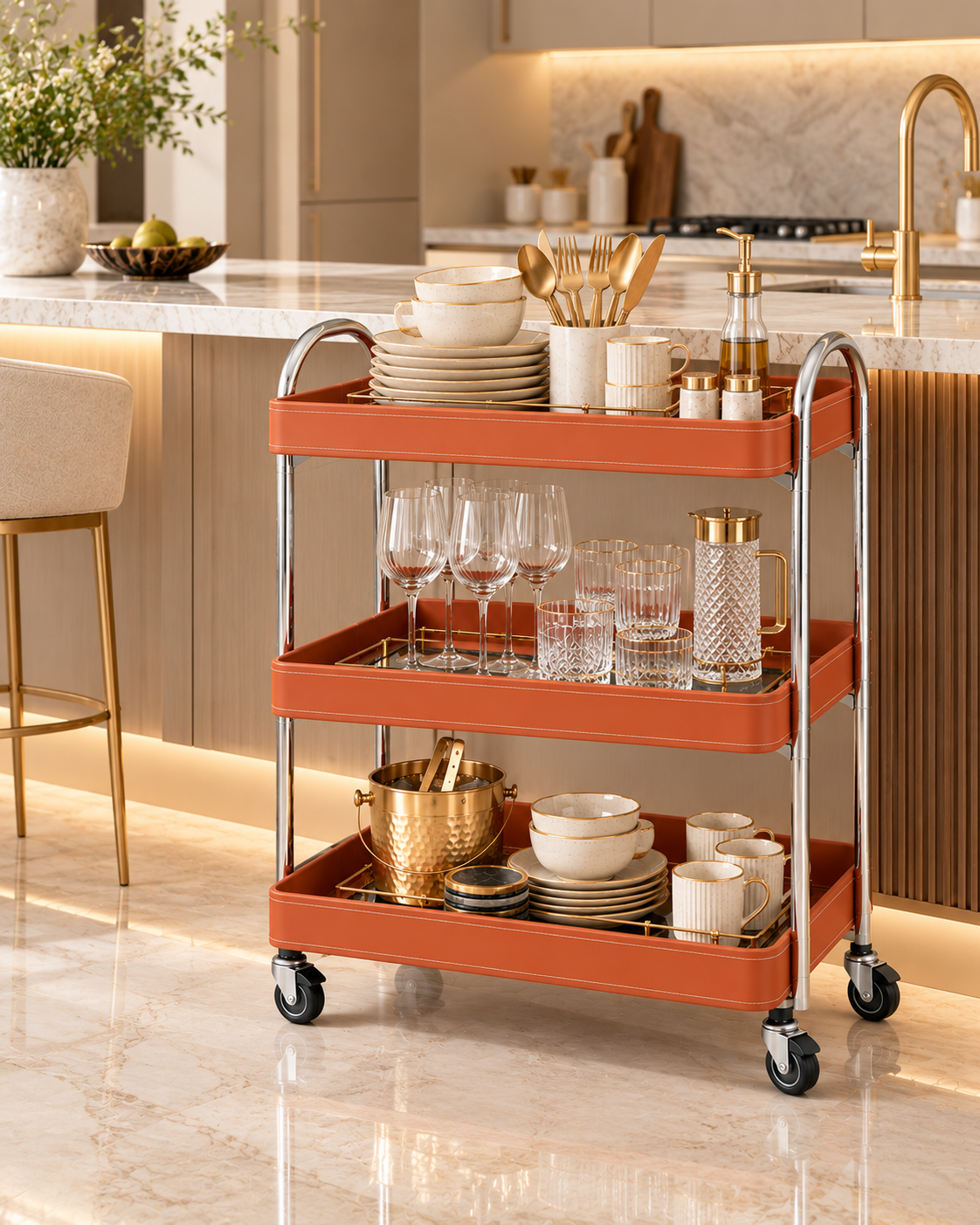 Milano Utility Trolley for Home & Dining Area