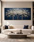 Tree of Pearl Blossoms Crystal Glass Painting & Wall Decoration Items - Set of 3
