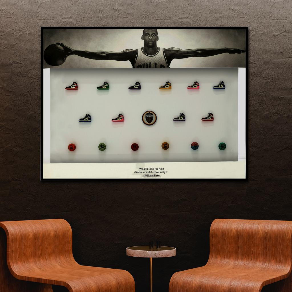 Michael Jordan Basketball Pop Art Shadow Box