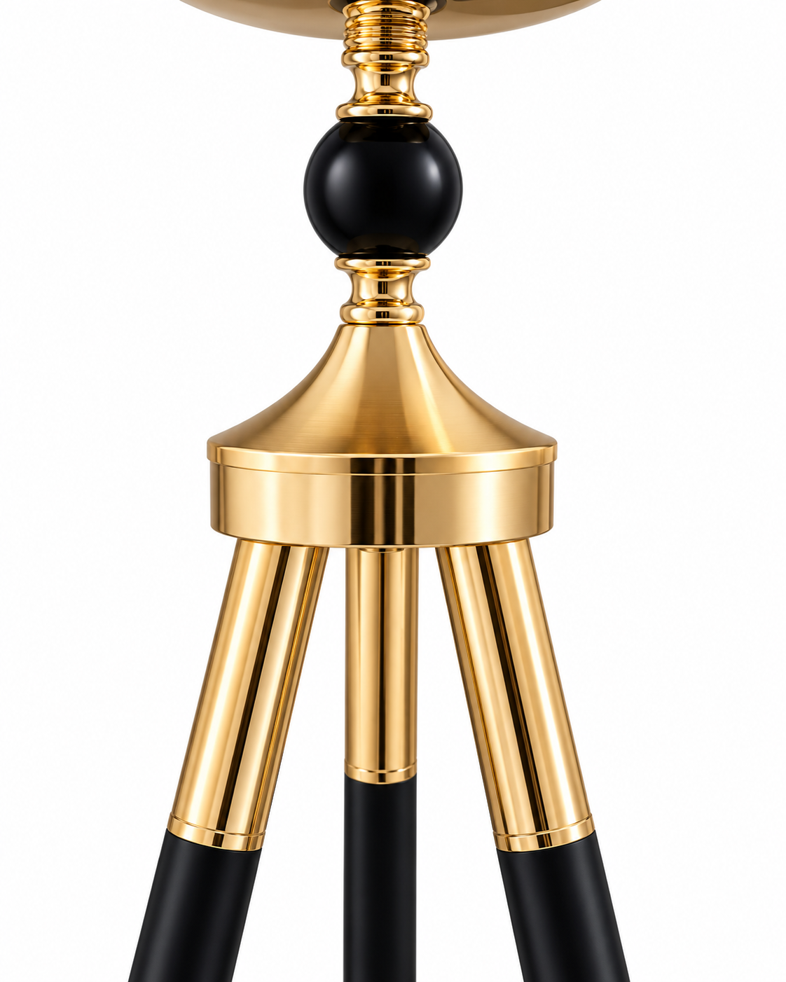 Momentum Dial Tripod Base Luxury Designer Silent Movement Standing Clock With Moving Gear Mechanism - Rose Gold
