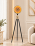 Momentum Dial Tripod Base Luxury Designer Silent Movement Standing Clock With Moving Gear Mechanism  - Rose Gold (With Light & Remote)