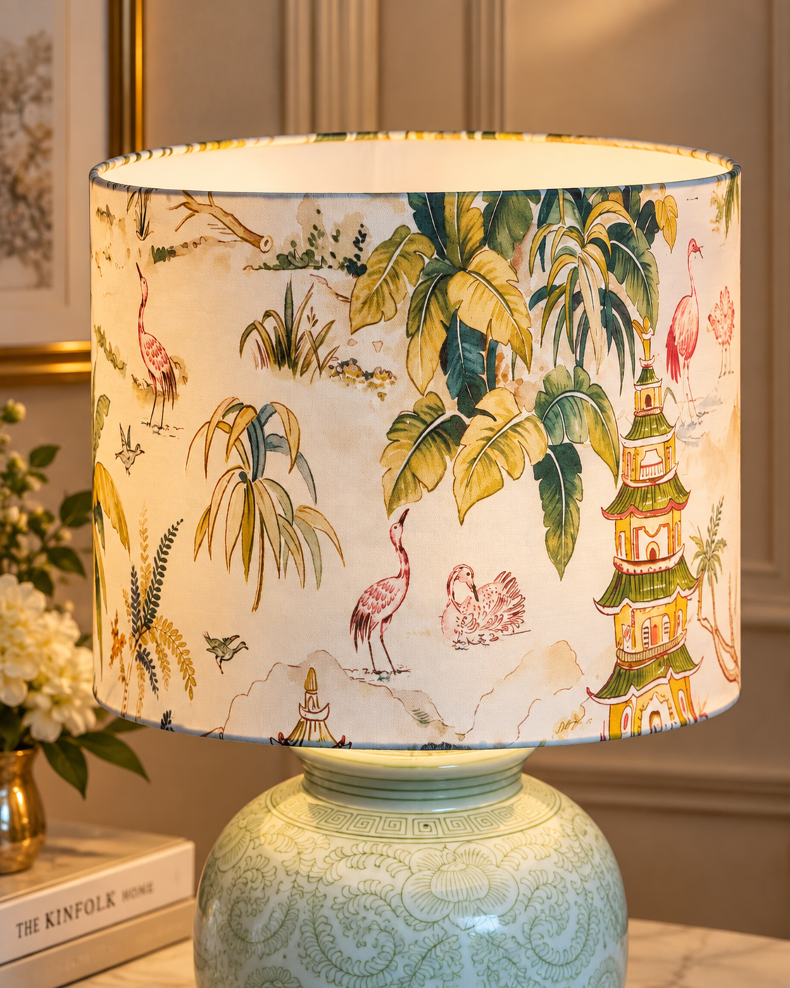 Eastern Paradise Designer Table Lamps for Living Room - Green