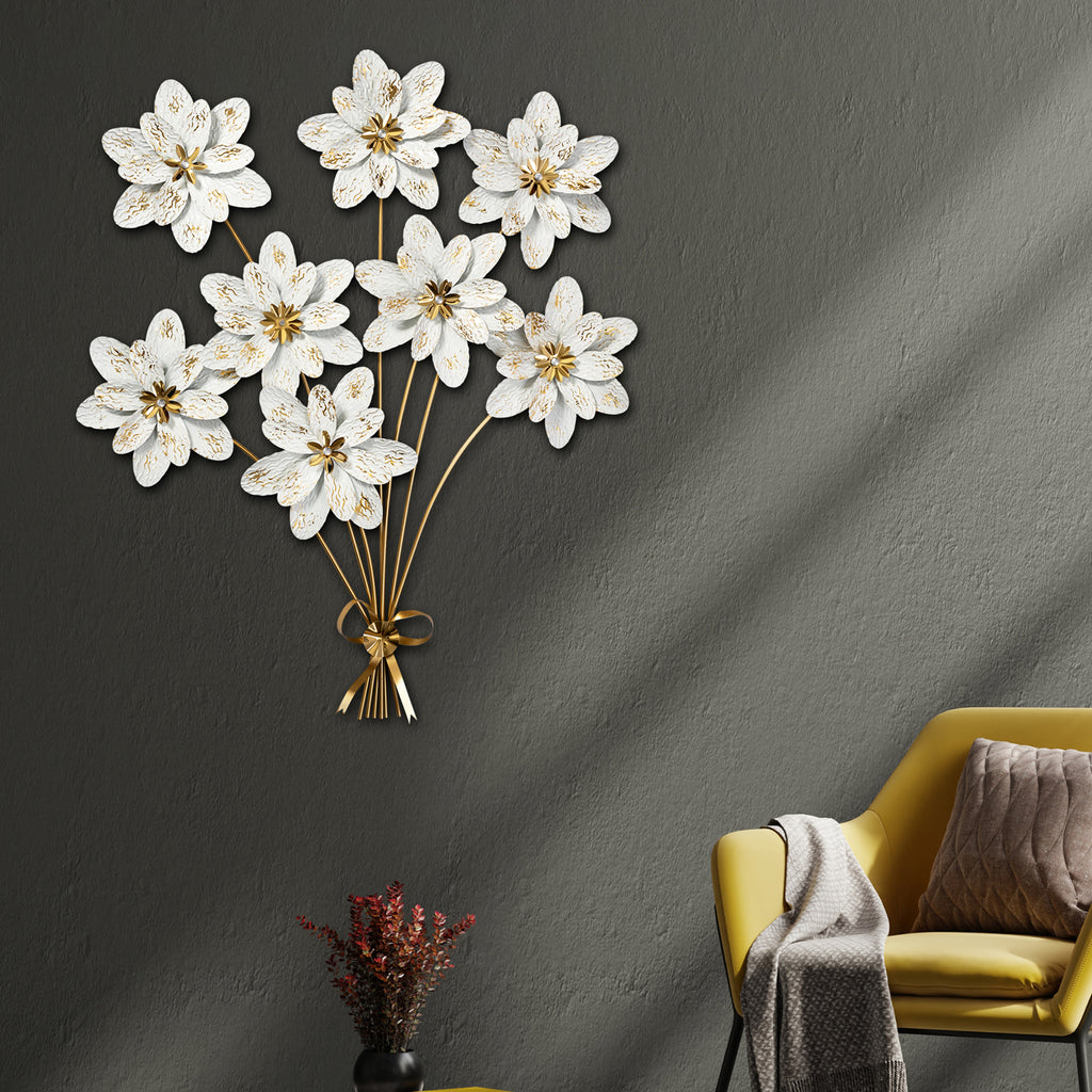 Echo of Blossoms Metal Wall Decor for Home & item for Wall Decoration