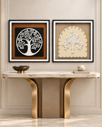 Tree of Life & Royal Blossom Shadow Box for Wall Decoration & Wall Art -Set of 2