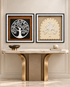 Tree of Life & Royal Blossom Shadow Box for Wall Decoration & Wall Art -Set of 2