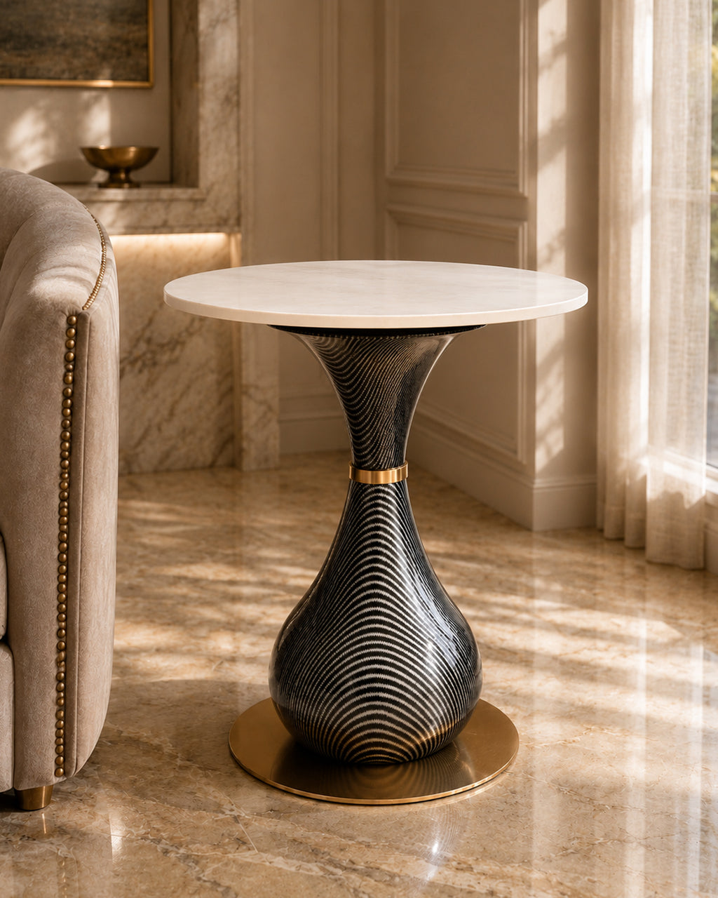 Flowline Accent Side Table For Home and Item for Home Decoration