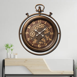 Infinity Hours Luxury Designer Wall Clocks for the Home With Moving Gear Mechanism Buy Wall Clock Online (Steel Body)